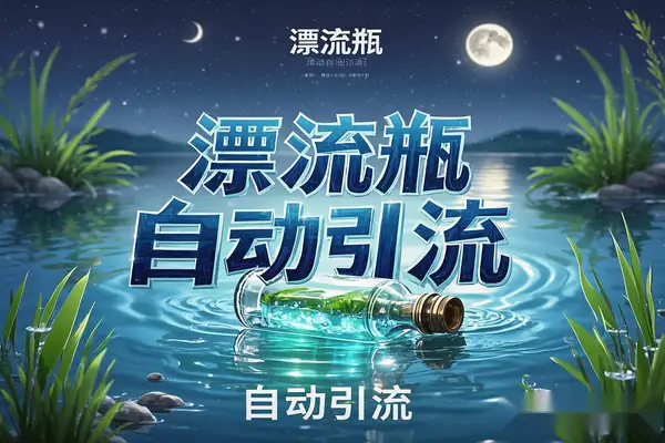 最新多平台漂流瓶全自动超级引流挂机助手,轻松日引色粉1000+日赚100+【引流助手+使用教程】