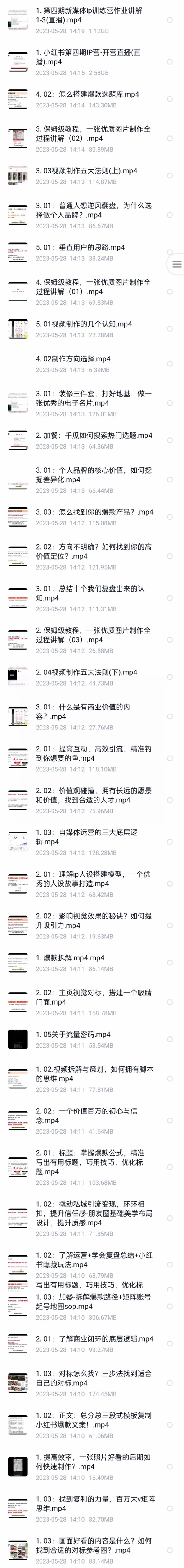 自媒体成长IP训练营【第4期】：带你从0到1跑通小红书-闭环（39节）