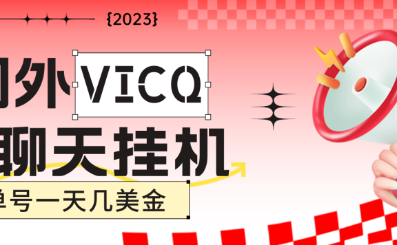 最新国外VICQ一对一视频无人直播自动聊天挂机 单号一天6-10美金(脚本+教程)