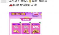 花小猪白撸120元,多号多撸,免费分享