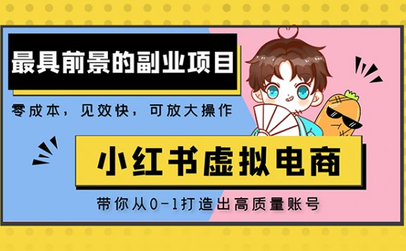 小红书蓝海大市场虚拟电商项目,手把手带你打造出日赚2000+高质量红薯账号