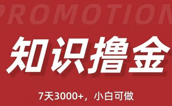 抖音知识撸金项目：简单粗暴日入1000+执行力强当天见收益(教程+资料)