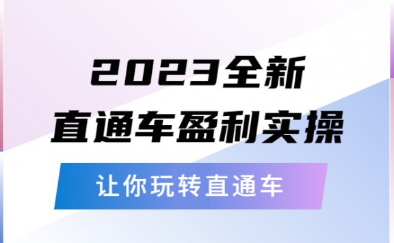 2023全新直通车盈利实操：教你如何优化直通车，让你玩转直通车