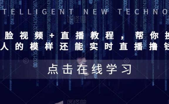 AI换脸视频+直播教程 帮你换成别人的模样还能实时直播撸钱 (软件+配套资料)