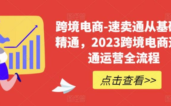 速卖通从0基础到精通，2023跨境电商速卖通运营实战全流程