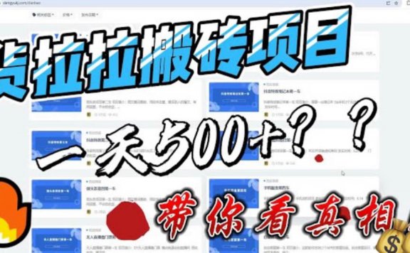 最新货拉拉搬砖项目,一天500-800,首发拆解痛点