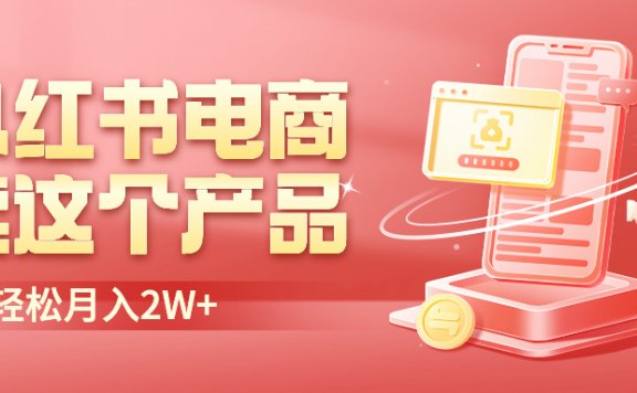 小红书无货源电商0门槛开店，卖这个品轻松实现月入2W