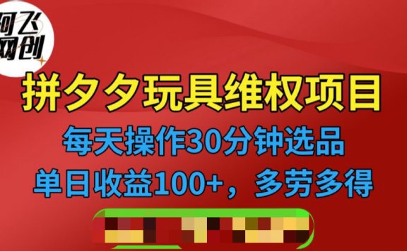 拼多多3C玩具维权项目，一天操作半小时，稳定收入100+（仅揭秘）