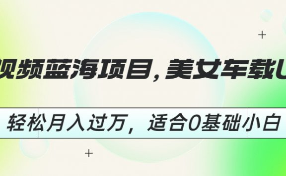 短视频蓝海项目,美女车载U盘,轻松月入过万,适合0基础小白