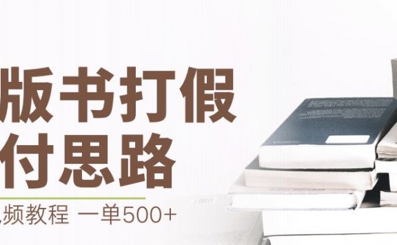 最新盗版书赔付打假项目，一单利润500+【详细玩法视频教程】