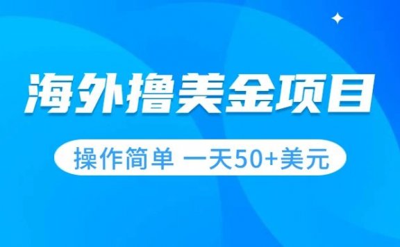 撸美金项目 无门槛  操作简单 小白一天50+美刀
