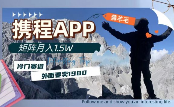 携程APP薅羊毛项目,冷门赛道,矩阵月入1.5w