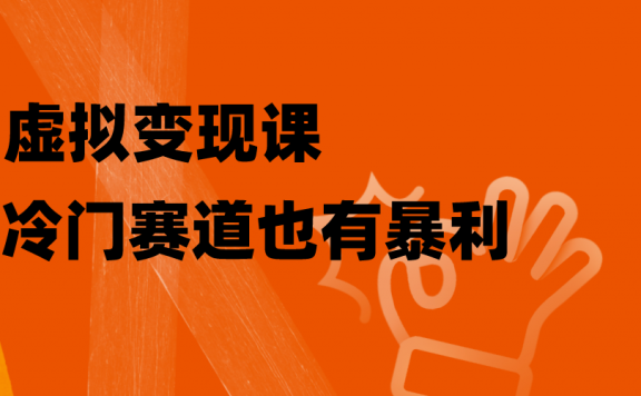 虚拟变现课,冷门赛道也有暴利,手把手教你玩转冷门私域