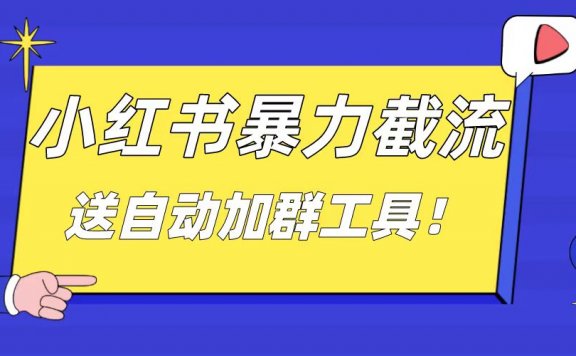 小红书截流引流大法,简单无脑粗暴,日引20-30个高质量创业粉(送自动加群工具)