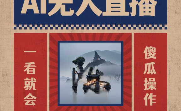 AI无人直播一看就会，日入1000+无需真人出镜，小白迅速上手开播，下播就提现的项目