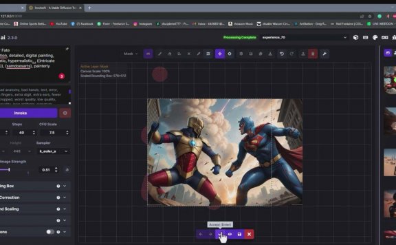 Invoke AI绘画教程零基础创作可以销售的完美插图-49节-中英字幕