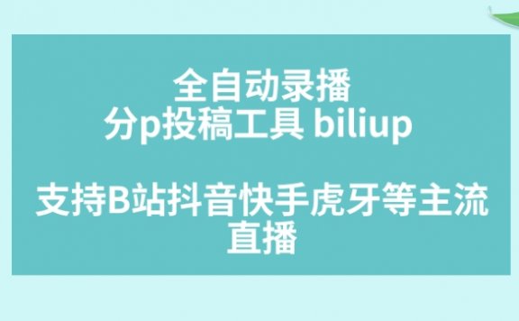 全自动录播、分p投稿工具biliup 支持B站抖音快手虎牙等主流直播