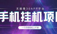手机挂机项目+零撸30个APP平台广告金币,一个月很轻松大几千